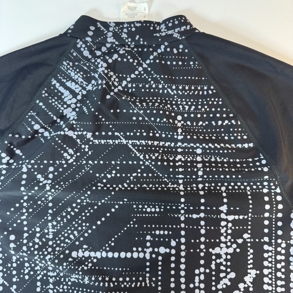Speedo Zumba Women's Small Black Graphic Rash Guard Swim Top Zip Front - Picture 13 of 15